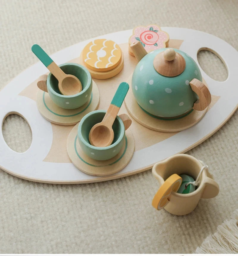 Wooden Afternoon Tea Set – Pretend Play & Learning Toy