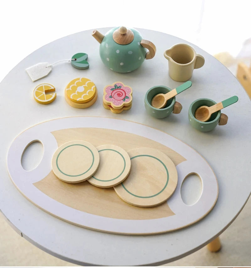 Wooden Afternoon Tea Set – Pretend Play & Learning Toy