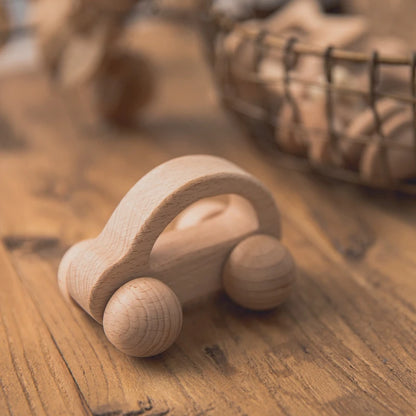 Baby Wooden Rattle Set | Animal Bear Teething Toy