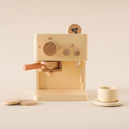 Wooden Montessori Toy Set | Pretend Play Coffee Machine & Kitchen Toys