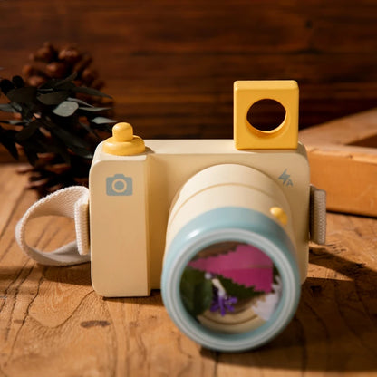 Montessori Baby Kaleidoscope Camera | Wooden Educational Toy for Cognitive Development