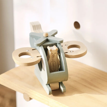 Baby Wooden Helicopter | Montessori Educational Toy