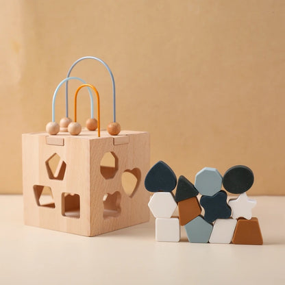 Montessori Puzzle Education Stacking Toy | Silicone Geometric Shape Blocks