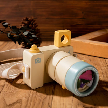 Montessori Baby Kaleidoscope Camera | Wooden Educational Toy for Cognitive Development